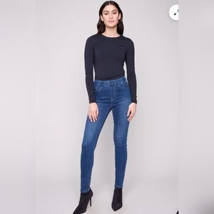 CHARLIE B Dark Blue Jeggings